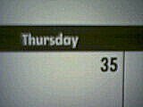 Thursday the 35th